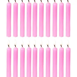 TRUE DECOR Pink 20 pieces Pillar Candle-picture-17