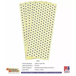 Sticker Bazaar M3 Number 16 Printed Labels 12 mm Dia 10200 Labels (Pack of 10) image 4