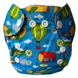 Dumbledo Newborn All-in-One Leak Proof Reusable Cloth Diaper Pack of 1 - Blue-29