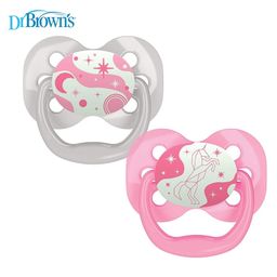 Dr. Brown's Advantage Pacifiers Stage 1 Glow in the Dark Pack of 2 - Pink-19
