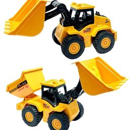 Amitasha Push and Go Construction Vehicles Set- Yellow-image-31