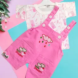 BAESD Infants Printed Dungaree With T-Shirt-28