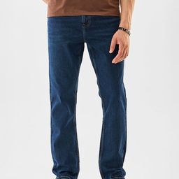 Snitch Dark Blue Mid-Rise Straight Fit Jeans-picture-34