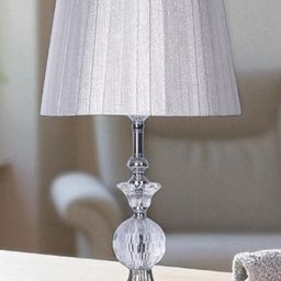 AARVI DECOR STUDIO Silver-Toned Metal Frusturical Shaped Table Lamp-image-41