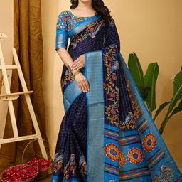 V3 FASHION STUDIO Ethnic Motifs Zari Art Silk Banarasi Saree-picture-11