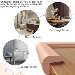 Bembika L Shape Baby Proofing Edge & Corner Guards Design For Sharp Edges Of Furniture - Peach image 5
