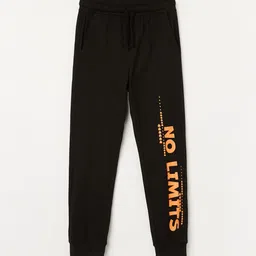 Fame Forever by Lifestyle Boys Printed Pure Cotton Mid-Rise Joggers-image-94