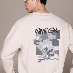 WROGN Graphic Printed Oversized Sweatshirt-image-56