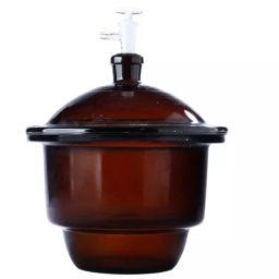 ABGIL Desiccator Size 300 mm Amber Borosilicate Glass with Vacuum Stopcock and Porcelain Plate, DES-AC-230-04-image-6