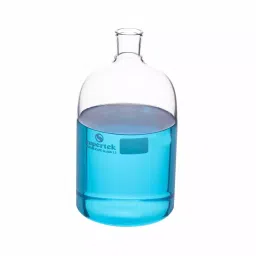 Supertek 2000 ml Clear Borosilicate Glass 3.3 Tooled Neck Solution Bottle, 12.129.2000-23