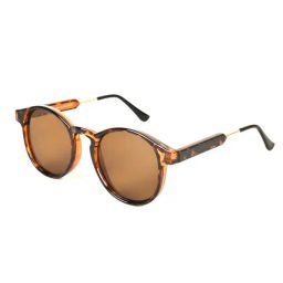 Voyage Brown Round UV Protection Unisex Sunglasses-image-70