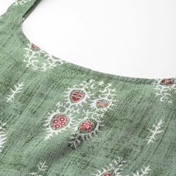 FERANOID Ethnic Print Pure Cotton Peplum Top image 2