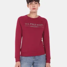 U.S. Polo Assn. Red Full Sleeves Round Neck Sweatshirt-picture-0