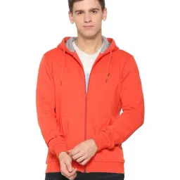 Allen Solly Orange Full Sleeves Solid Hoodie-picture-43