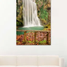 999store Multicolor Forest Waterfall Canvas Painting-42