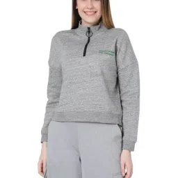 Vero Moda Grey Melange Textured Sweatshirt-picture-34