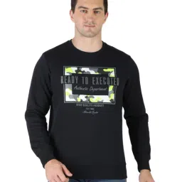 Monte Carlo Navy Regular Fit Printed Sweatshirt-23