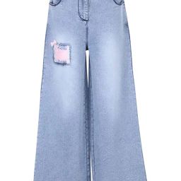 Cutecumber Kids Blue Solid BootCut Jeans-image-18