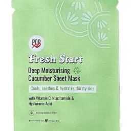 Myglamm Popxo Fresh Start Deep Moisturising Cucumber Sheet Mask - 30 gm-image-1