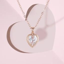 Prita by Priyaasi Rose Gold Artificial Stones -Studded Classic Pendant-image-9