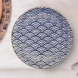 Mikasa Satori Blue Porcelain 22 cm Seigaiha Wave Side Plate-31