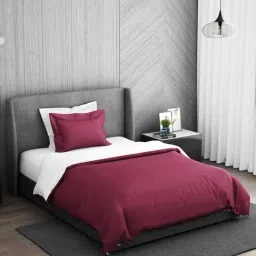 Spaces Hygro Maroon Cotton 300 TC Single Quilt-image-41