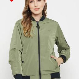 Okane Olive & Navy Reversible Bomber Jacket-image-2