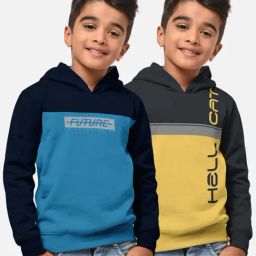 HELLCAT Turquiose & Grey Printed Full Sleeves T-Shirt (Pack Of 2)-image-22