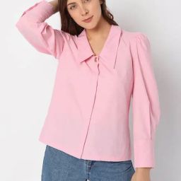 Vero Moda Pink Slim Fit Shirt-picture-17
