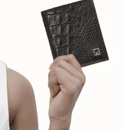 Hidesign Drak Brown Casual Leather Bi-Fold Wallet for Women-image-80