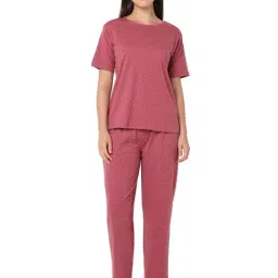 Smarty Pants Pink Regular Fit Printed Pyjama Set-image-33