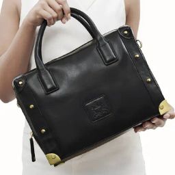 Hidesign Black Solid Medium Shoulder Handbag-picture-2