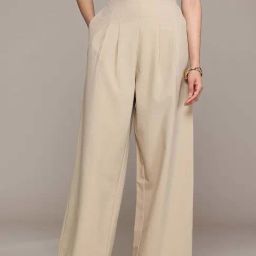 Label Ritu Kumar Beige Fitted Trousers-image-22