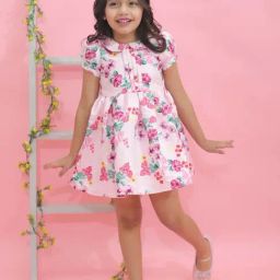 KidsDew Kids Pink Floral Print Dress-image-69