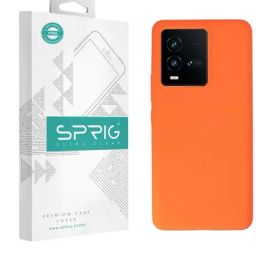 Sprig Liquid Silicone Back Cover for IQOO 9T 5G (Orange)-image-27