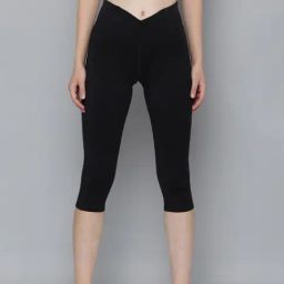 Reebok Black Mid Rise Sports Capris-image-92