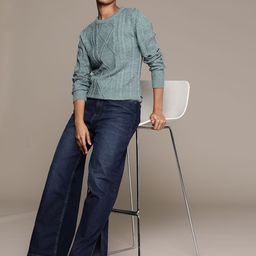 Roadster Cable Knit Acrylic Pullover-picture-5