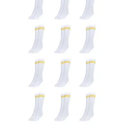 MUKHAKSH Unisex White Socks-image-94