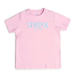 US Polo Kids Boys Pink Cotton Embroidery T-Shirt-image-92