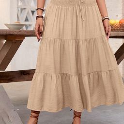 JC Mode Women Tiered Maxi Skirt-picture-11