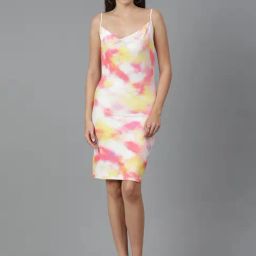 Kotty Multicolor Printed Bodycon Dress-image-40