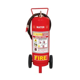 DETECT FIRE 50 L Fire Extinguisher with Trolly Mounted Cartage Type CO² DM Soft Water Automatic Contact Red-48
