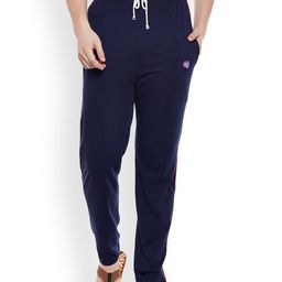 VIMAL JONNEY Men Navy Blue Solid Lounge Pant-image-28