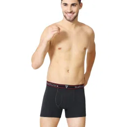 Van Heusen Regular Fit Colour Fresh Open Fly Solid Trunks - Anthra Melange image 1