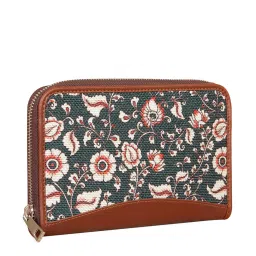 ZOUK Blue Printed Zip Around Wallet for Women image 2
