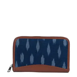 ZOUK Blue Printed Zip Around Wallet for Women image 1