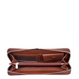 ZOUK Blue Printed Zip Around Wallet for Women image 4