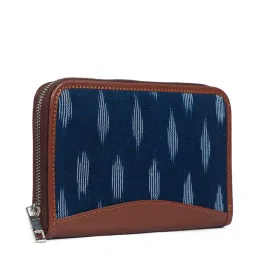 ZOUK Blue Printed Zip Around Wallet for Women image 2