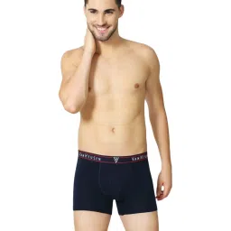 Van Heusen Regular Fit Colour Fresh Open Fly Solid Trunks - Dark Navy image 1