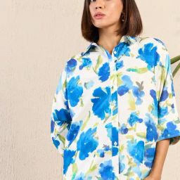 Rare Blue & White Printed Shirt-4